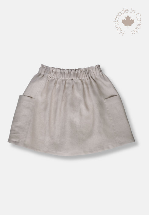 Linen Pocket Skirt - Dune