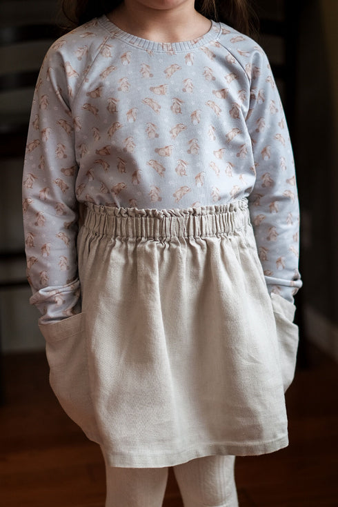 Linen Pocket Skirt - Dune