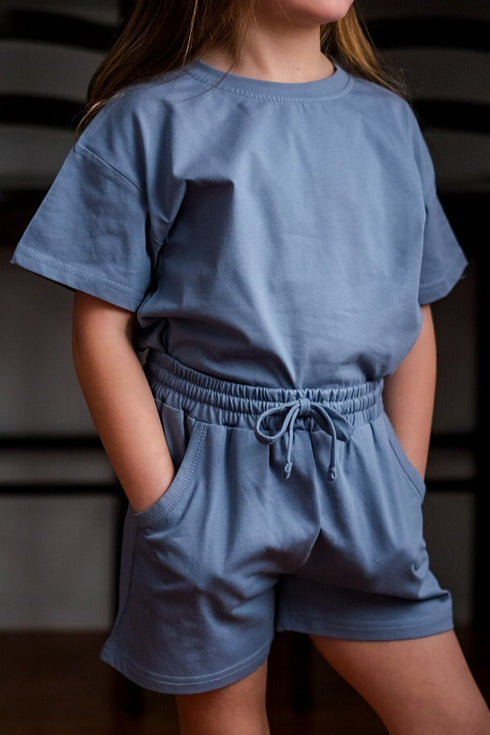 Organic Cotton Short Set - Clouded Indigo