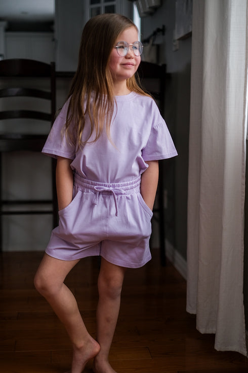 Organic Cotton Short Set - Lilac Breeze