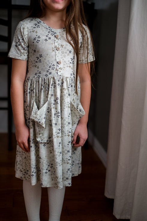 Bamboo Pocket Dress - Lakeside Petals