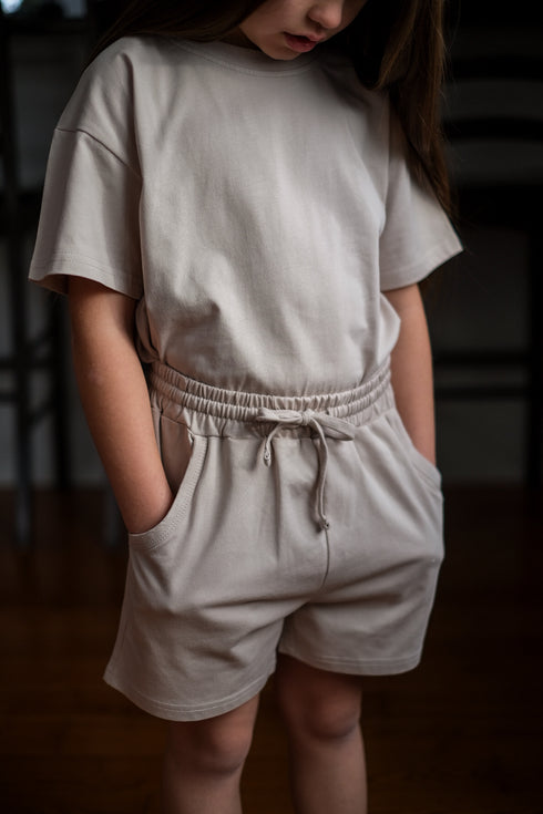 Organic Cotton Short Set - Soft Sandstone