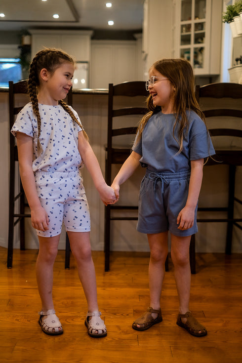 Short Sleeve Raglan - Blueberry Sprinkle