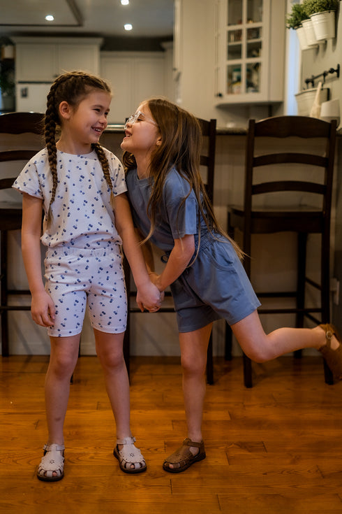 Short Sleeve Raglan - Blueberry Sprinkle