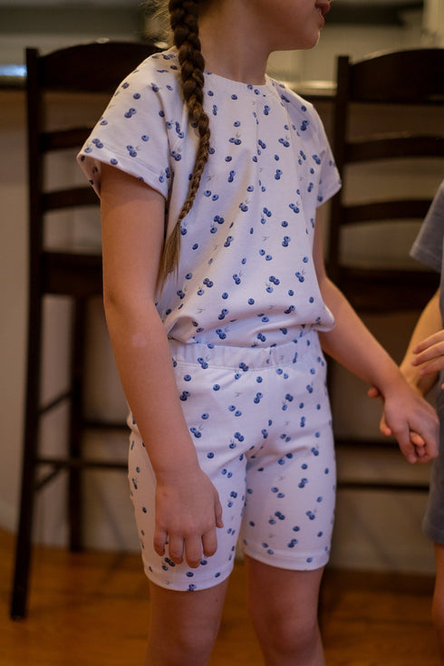 Short Sleeve Raglan - Blueberry Sprinkle