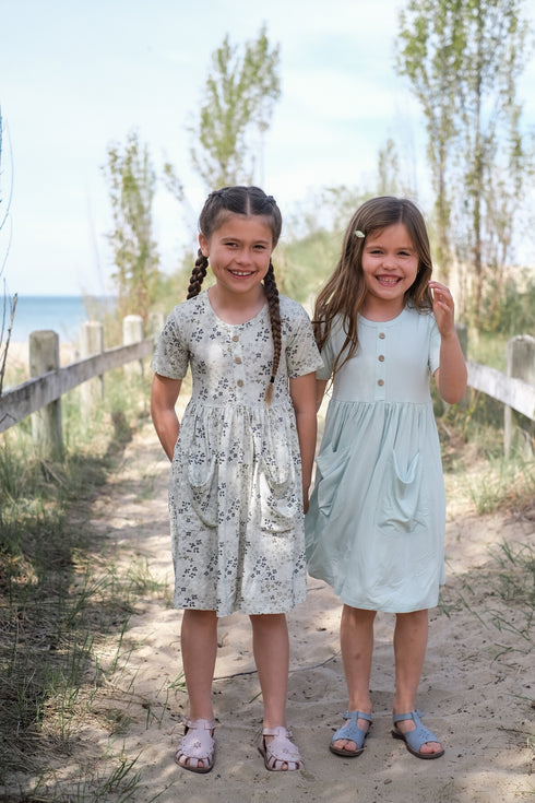 Bamboo Pocket Dress - Seafoam Whisper