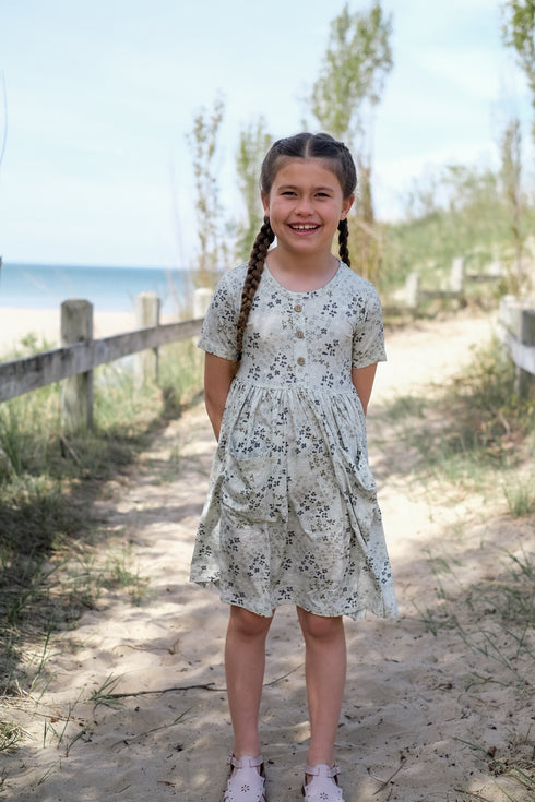 Bamboo Pocket Dress - Lakeside Petals