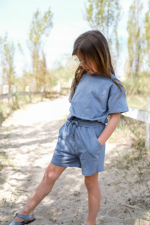 Organic Cotton Short Set - Clouded Indigo