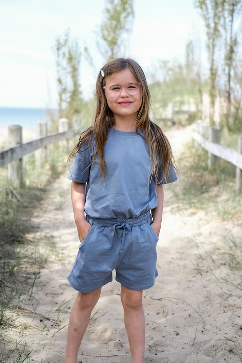 Organic Cotton Short Set - Clouded Indigo