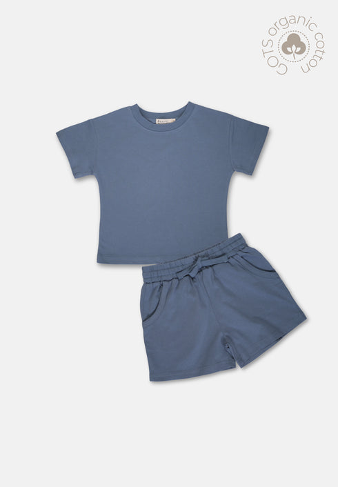 Organic Cotton Short Set - Clouded Indigo