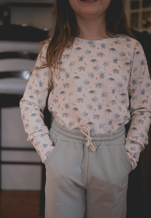 Raglan Pullover - Sea Turtle