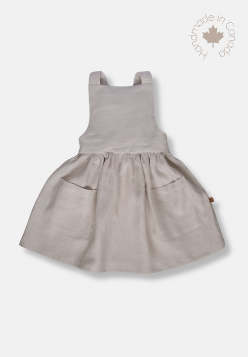 Classic Linen Pinafore - Dune