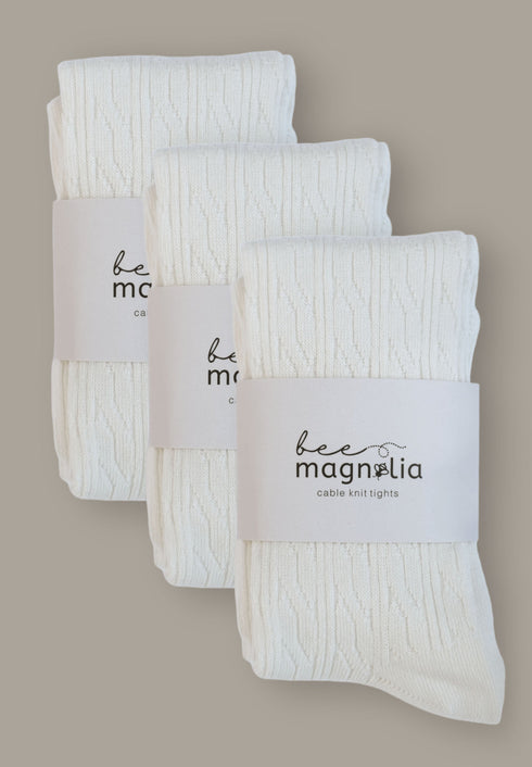 Cable Knit Tights - 3 pack