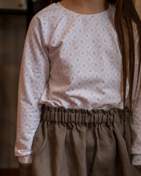 Linen Pocket Skirt - Taupe