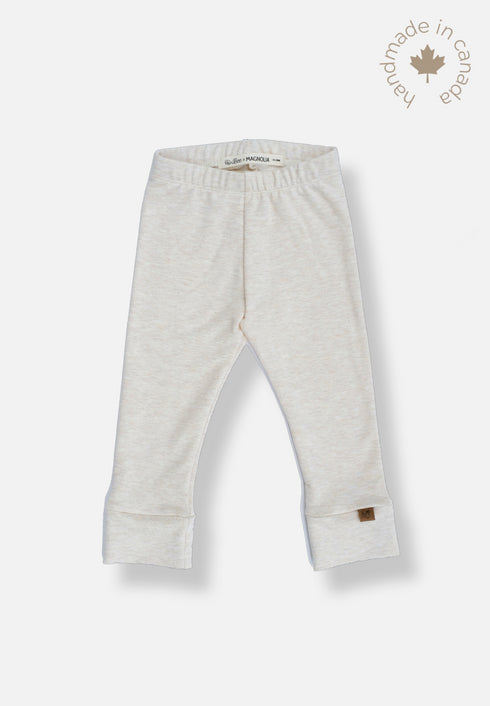 Bamboo French Terry Leggings - Heather Almond