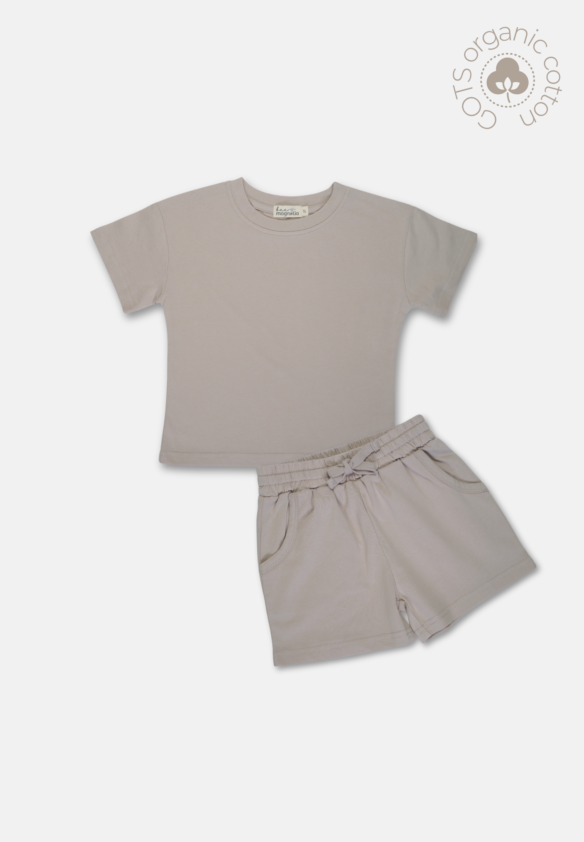 Organic Cotton Short Set - Soft Sandstone
