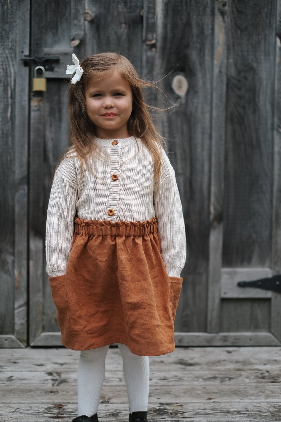 Linen Pocket Skirt - Earth Colours