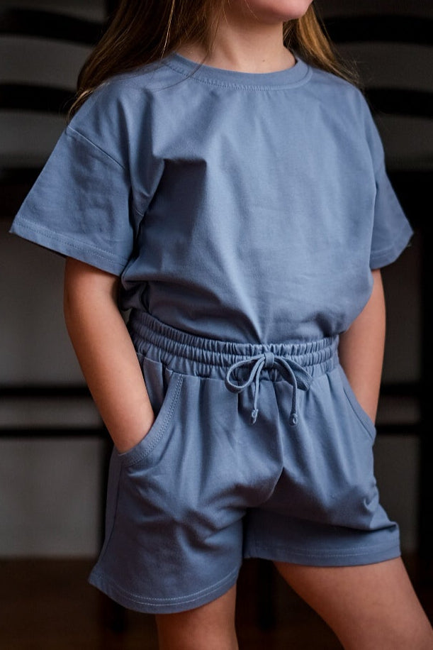 Organic Cotton Short Set - Clouded Indigo
