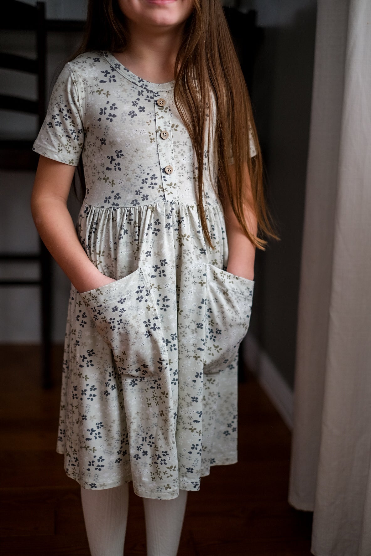 Bamboo Pocket Dress - Lakeside Petals