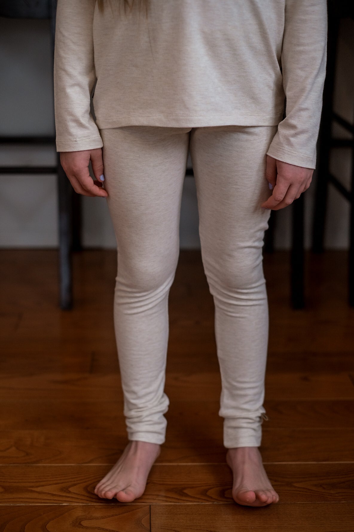 Bamboo French Terry Leggings - Heather Almond