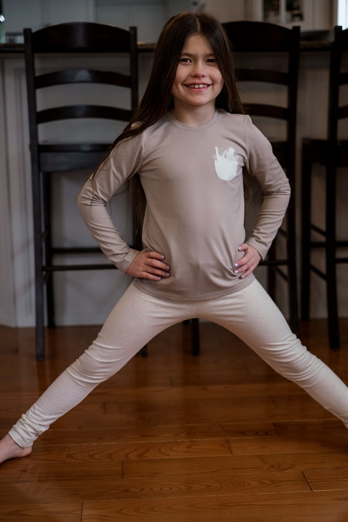 Bamboo French Terry Leggings - Heather Almond