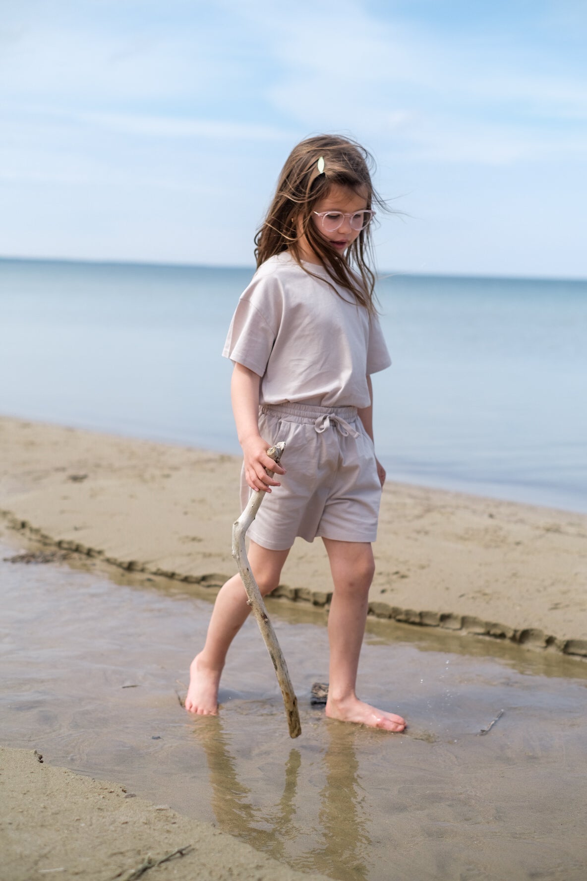 Organic Cotton Short Set - Soft Sandstone