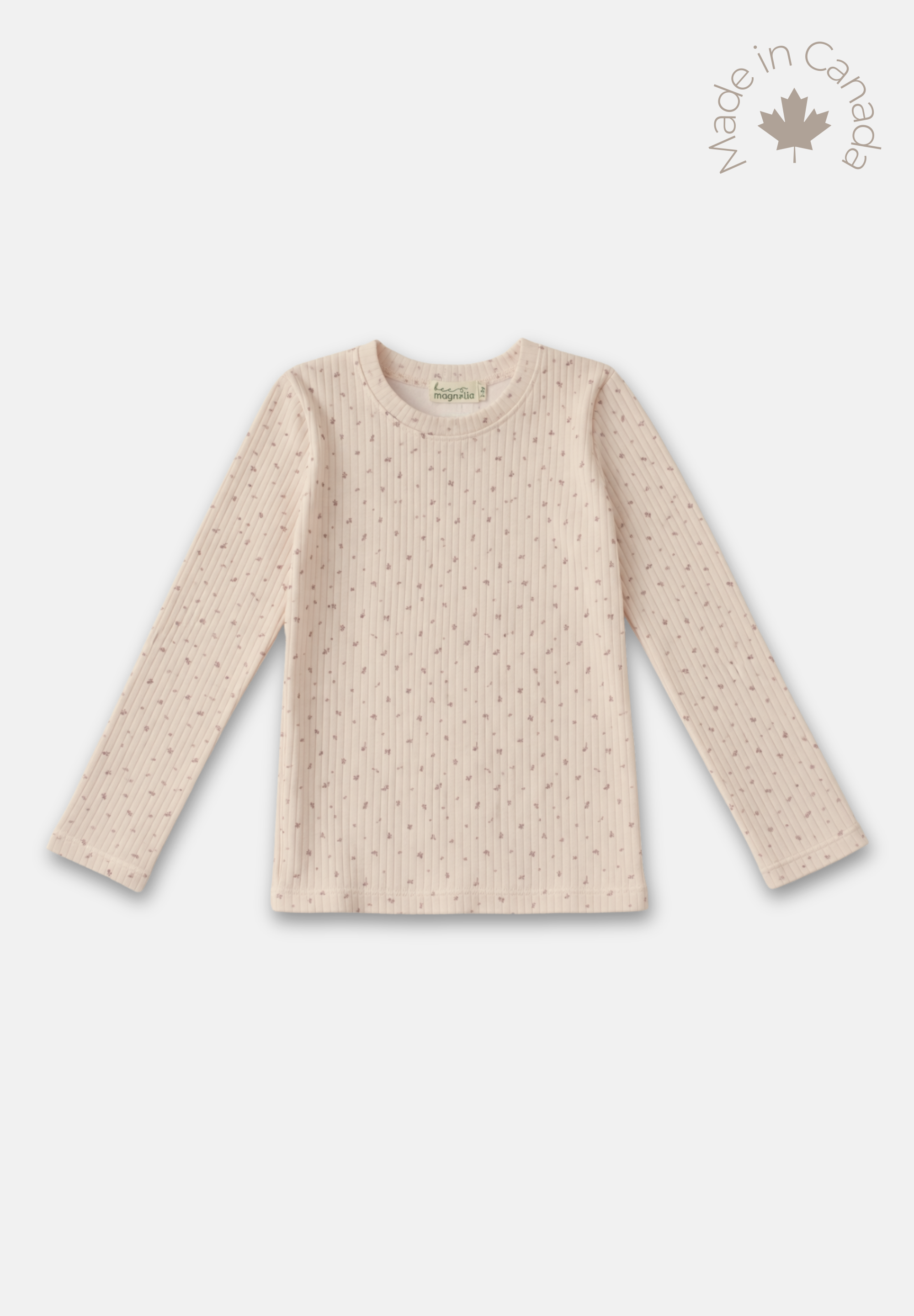 Organic Cotton Ribbed Shirt - Sepia Bloom