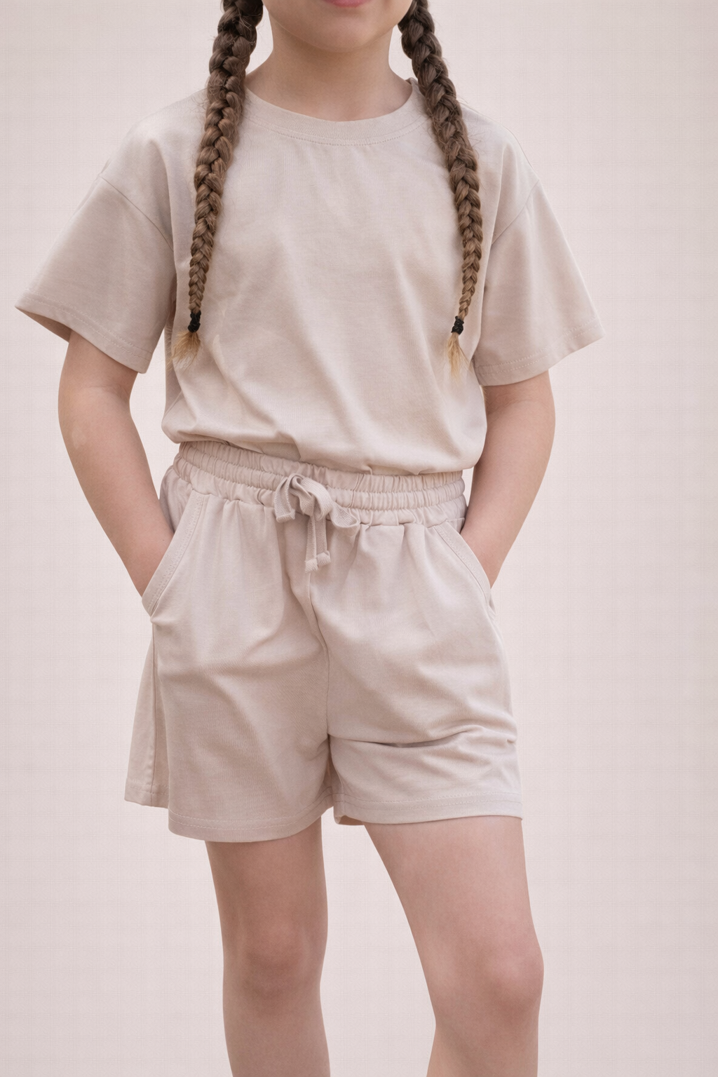 Organic Cotton Short Set - Soft Sandstone