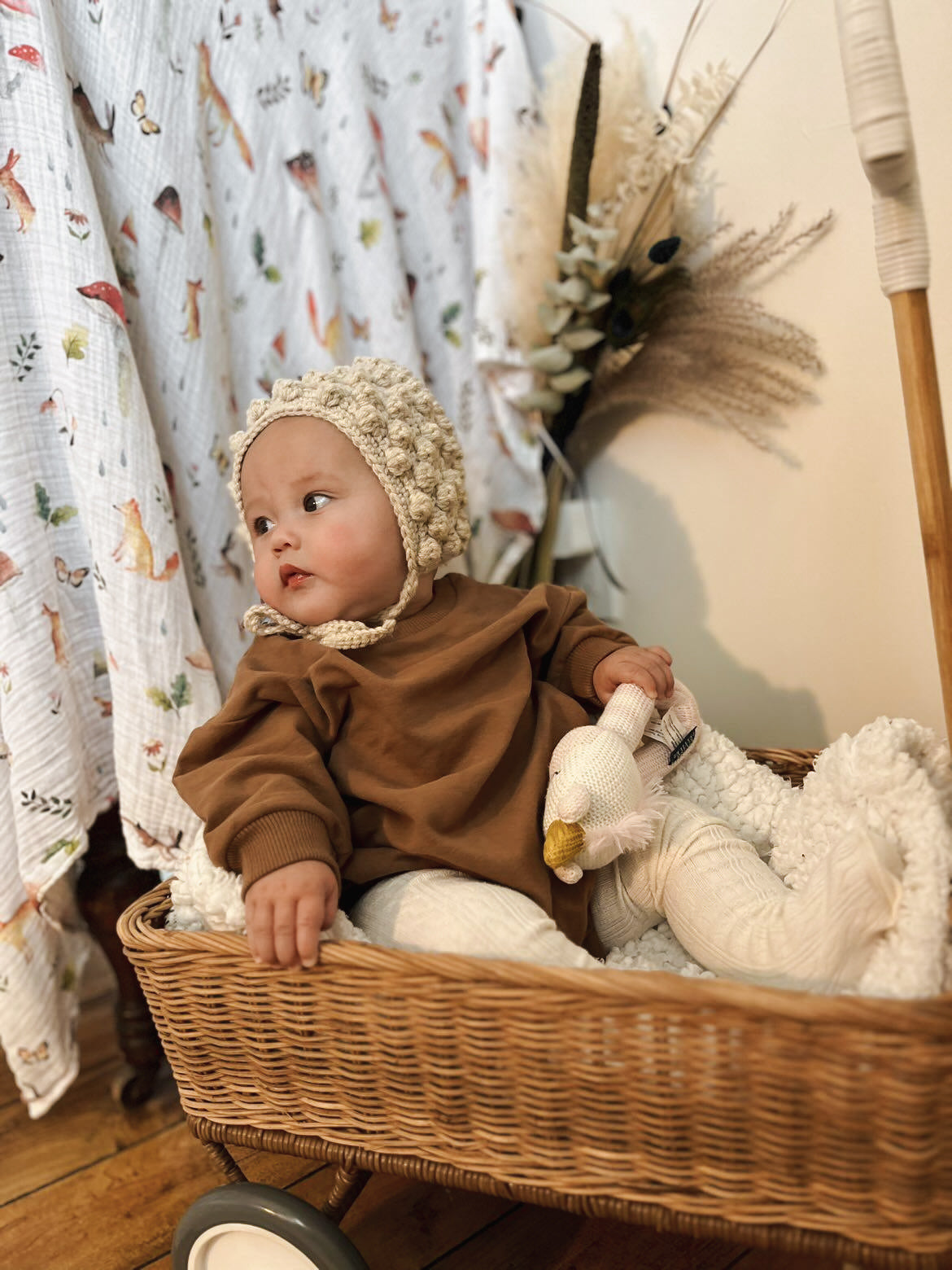 Organic Bubble Romper - Mocha