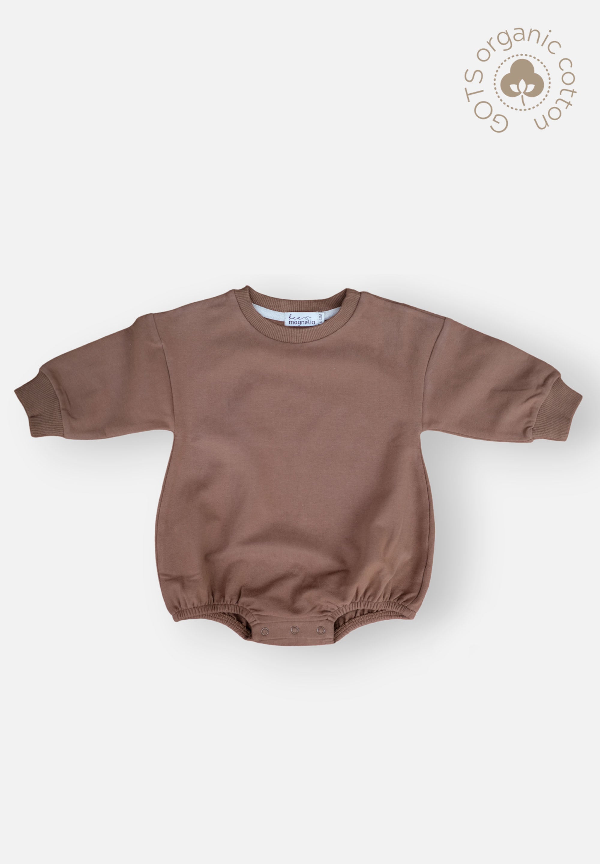 Organic Bubble Romper - Mocha