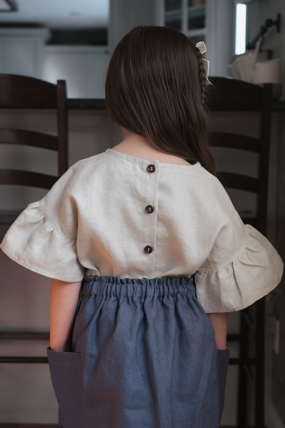 Linen Button Top