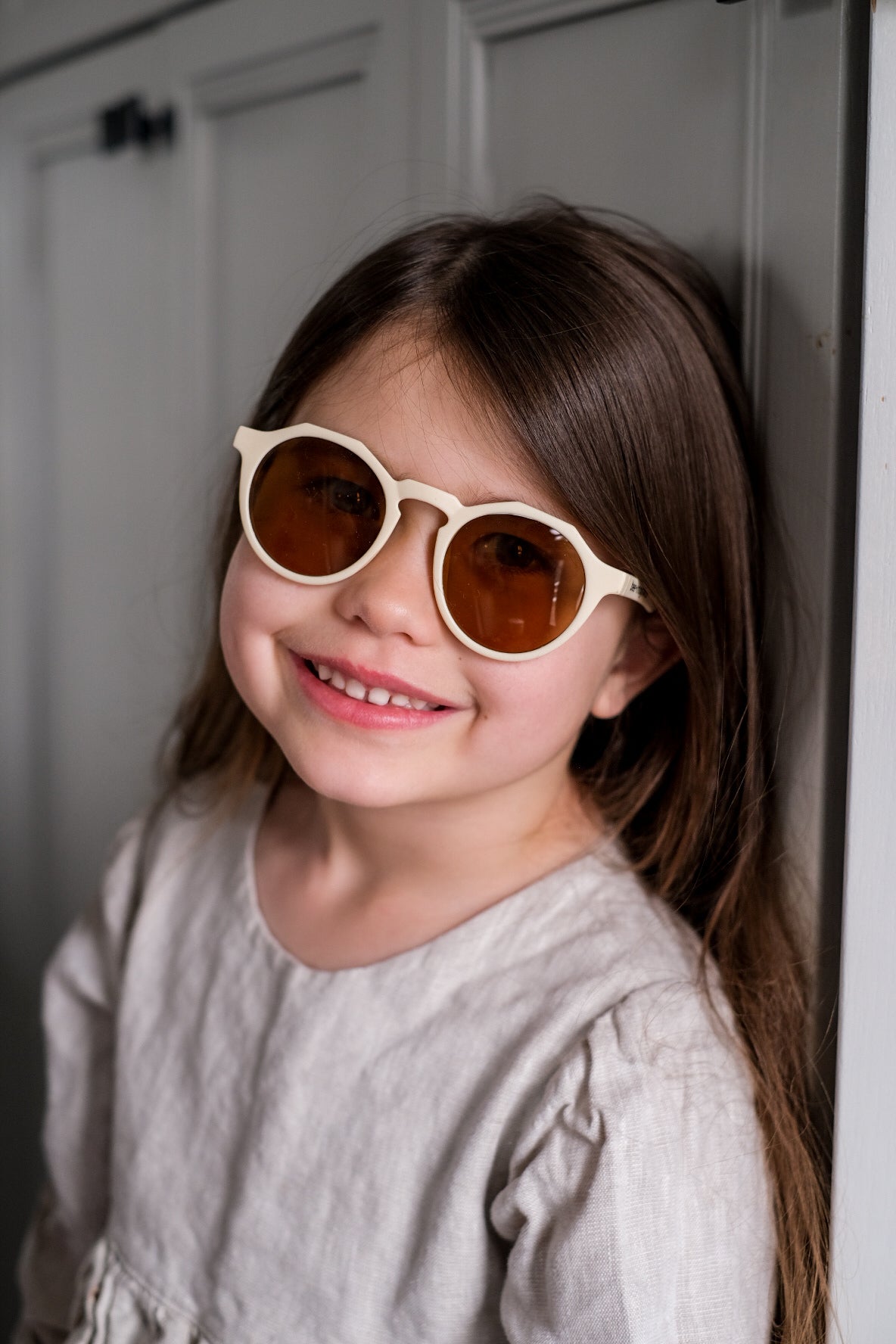 Retro Sunglasses - Cream